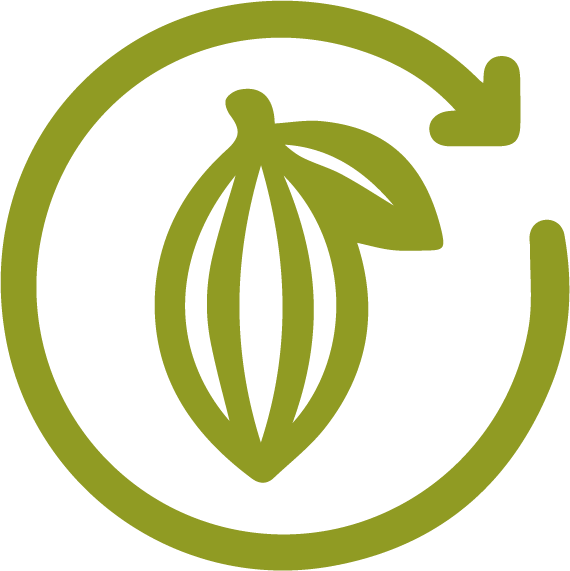 Environmental sustainability icon representing CO2 reduction